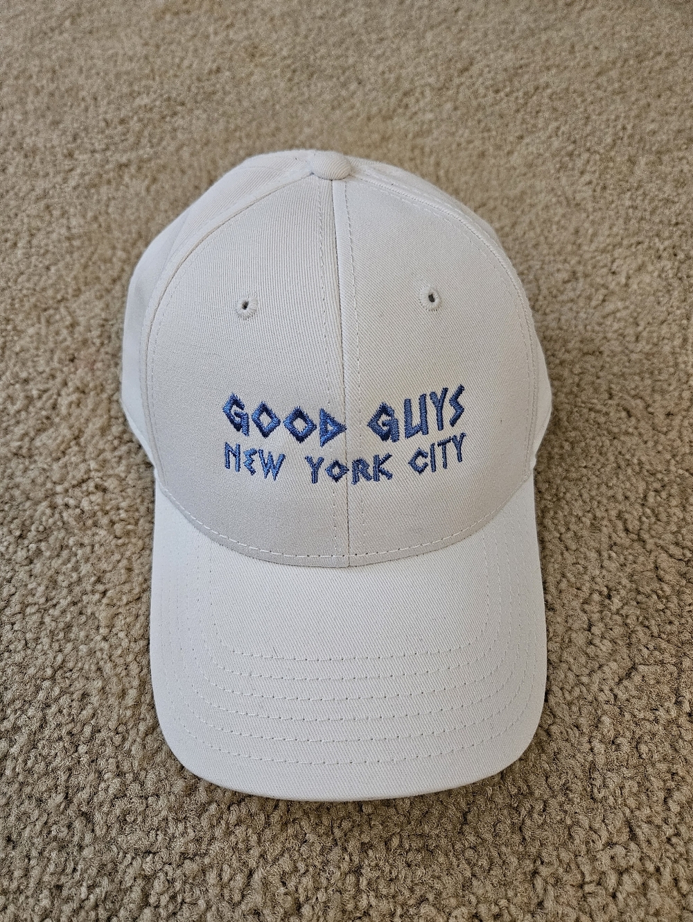 Otto Cap Good Guys New York City Embroidered White Baseball Cap